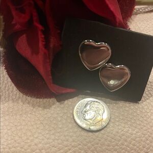 Heart-Shaped Sterling Silver Earrings